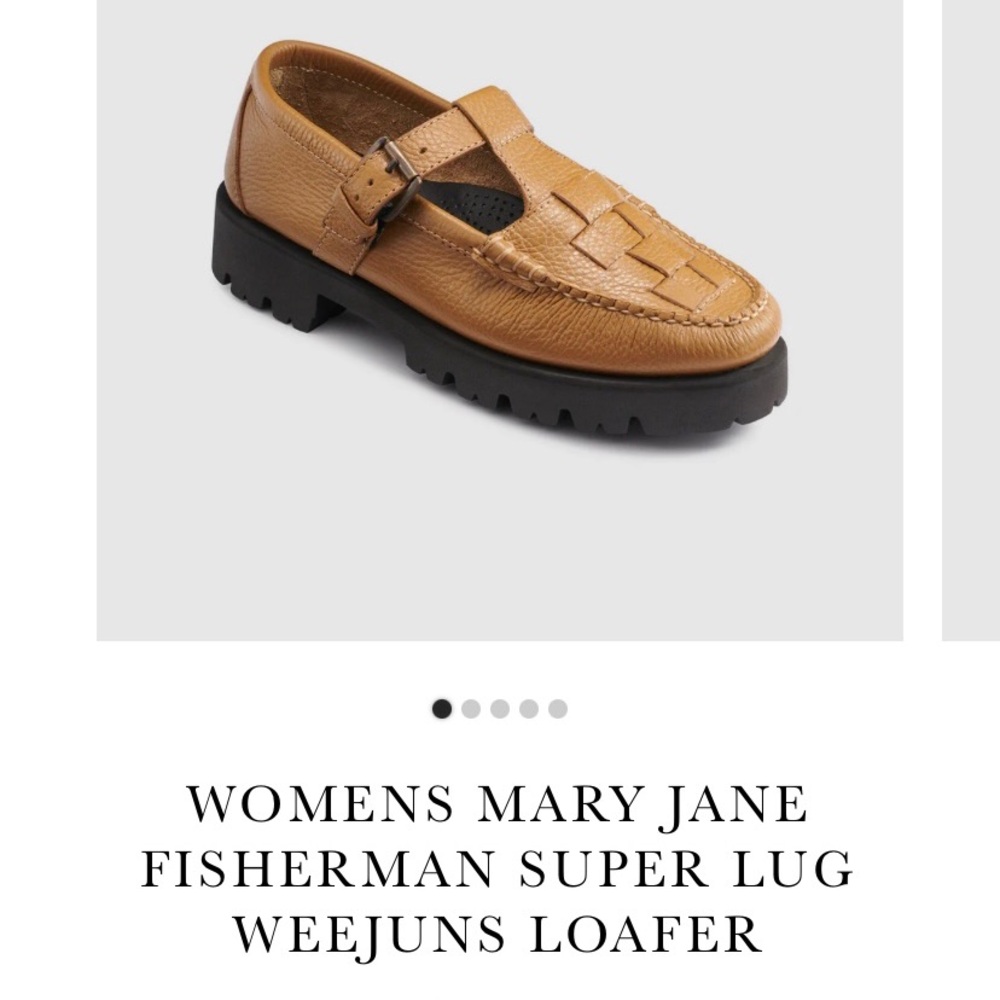 G.H. Bass Tan Leather Weejun Mary Jane flats, sifherman sandal | Size 8.5